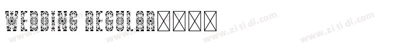 wedding regular字体转换
